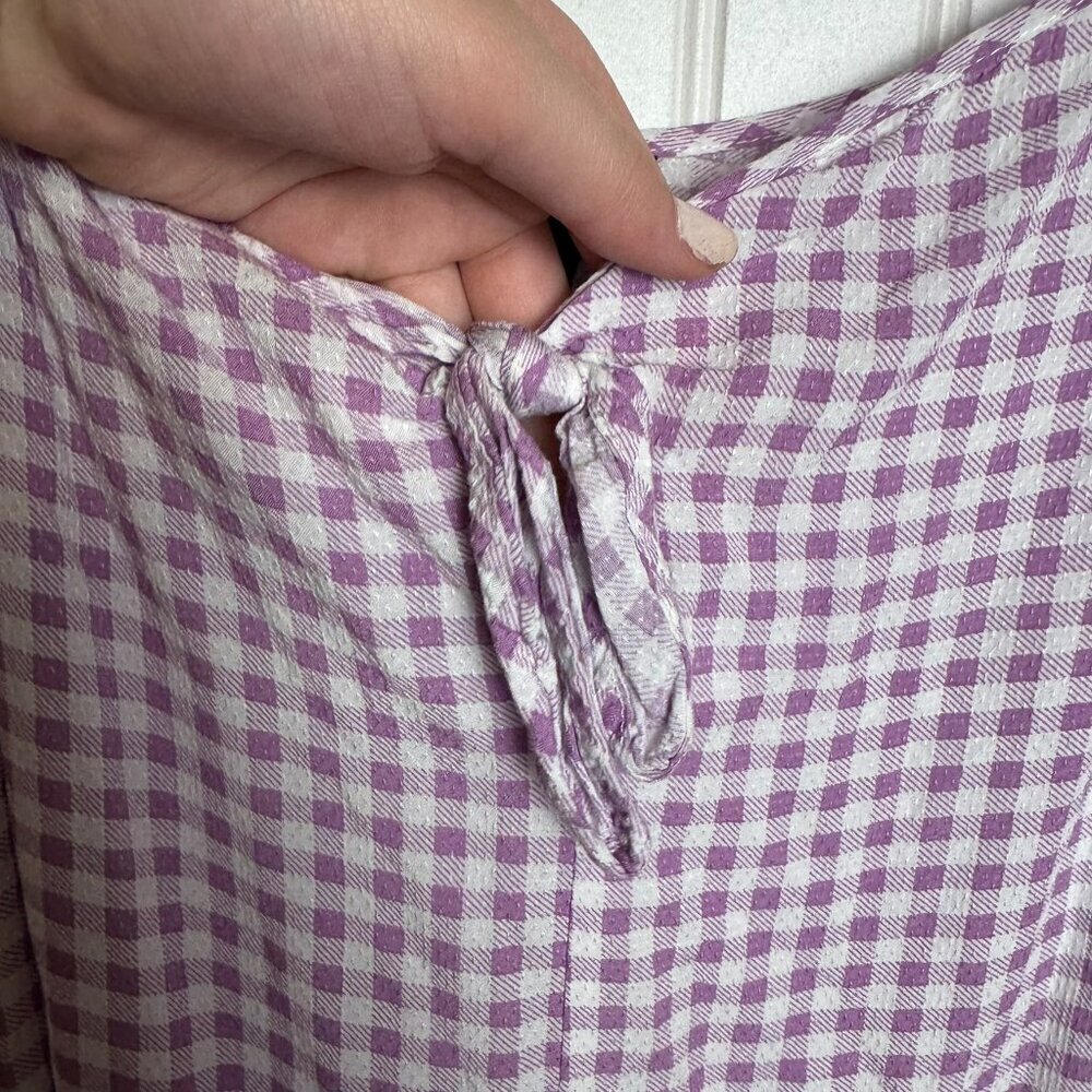 Torrid Sophie purple gingham tie tank top cami size 3X N33 - Picture 3 of 6